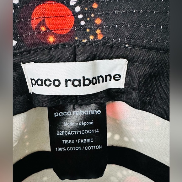 Paco Rabanne bucket hat, 56 cm, Firework print, black and red - Picture 3 of 4